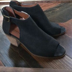 Lucky Brand Peep Toe Booties